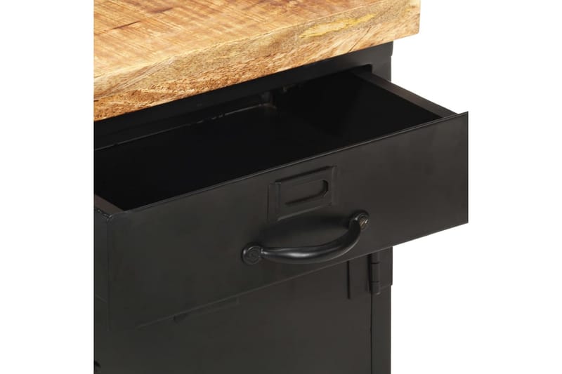 Sengeskab 40X30X52 cm Ru Mangotræ - Sort - Møbler - Borde - Aflastningsbord - Sengebord