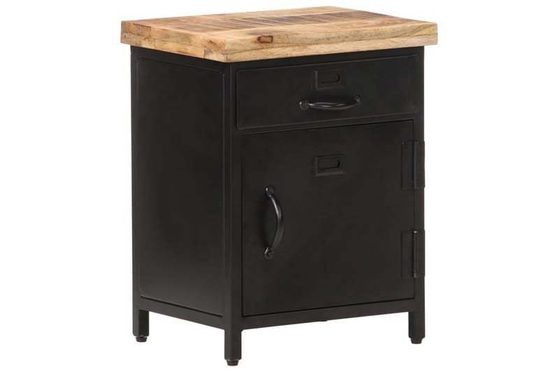 Sengeskab 40X30X52 cm Ru Mangotræ - Sort - Møbler - Borde - Aflastningsbord - Sengebord