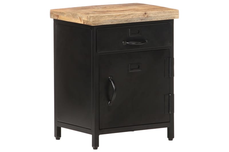 Sengeskab 40X30X52 cm Ru Mangotræ - Sort - Møbler - Borde - Aflastningsbord - Sengebord