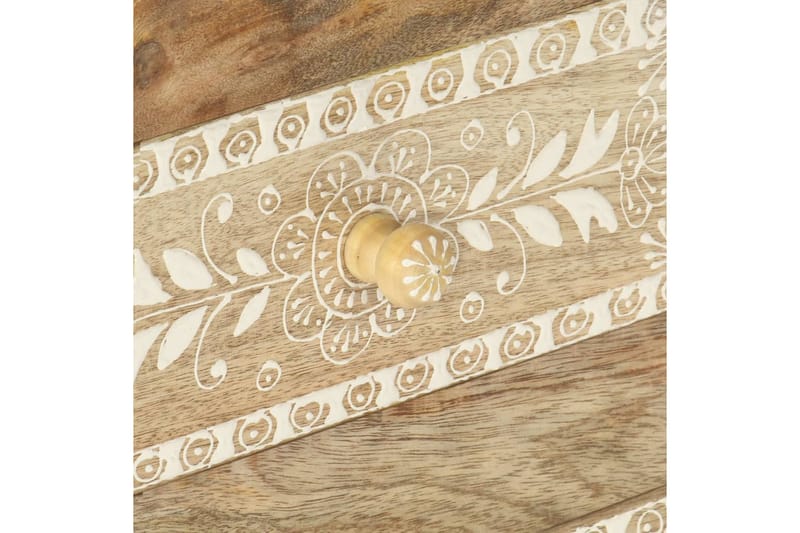 Sengeskab 40x30x60 cm Håndmalet Massivt Mangotræ - Brun - Møbler - Borde - Aflastningsbord - Sengebord