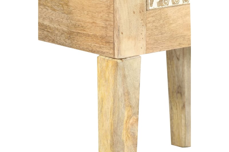Sengeskab 40x30x60 cm Håndmalet Massivt Mangotræ - Brun - Møbler - Borde - Aflastningsbord - Sengebord