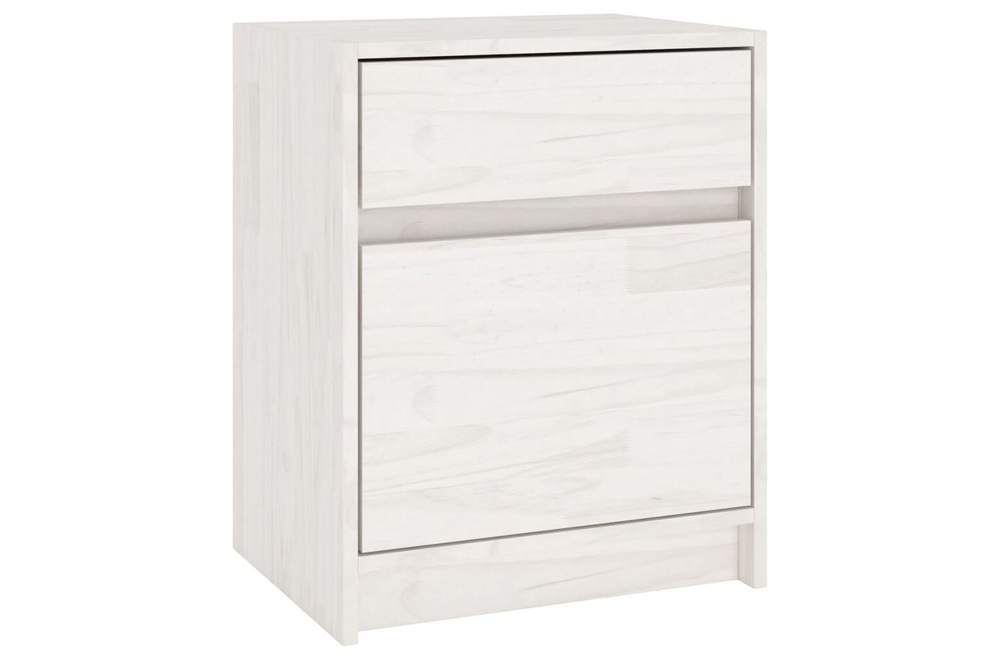 sengeskab 40x31x50 cm massivt fyrretræ hvid - Hvid - Møbler - Borde - Aflastningsbord - Sengebord