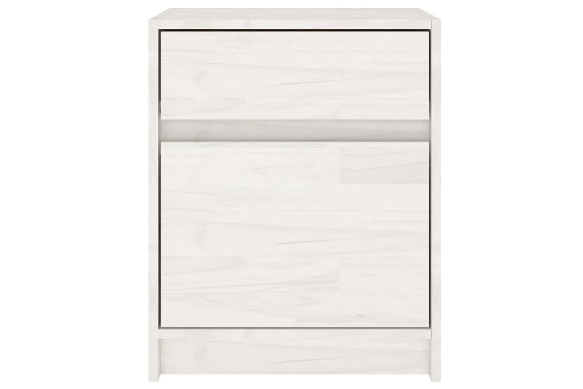 sengeskab 40x31x50 cm massivt fyrretræ hvid - Hvid - Møbler - Borde - Aflastningsbord - Sengebord