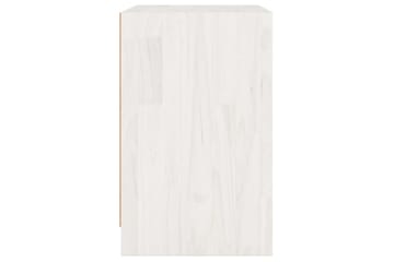 sengeskab 40x31x50 cm massivt fyrretræ hvid - Hvid - Møbler - Borde - Aflastningsbord - Sengebord
