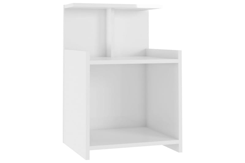 sengeskab 40x35x60 cm spånplade hvid højglans - Hvid - Møbler - Borde - Aflastningsbord - Sengebord