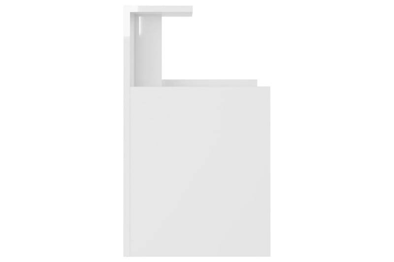 sengeskab 40x35x60 cm spånplade hvid højglans - Hvid - Sengebord