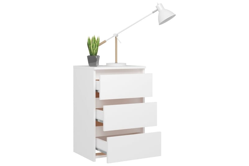 sengeskab 40x35x62,5 cm spånplade hvid - Hvid - Møbler - Borde - Aflastningsbord - Sengebord