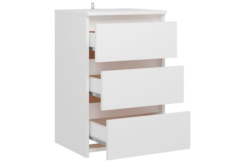 sengeskab 40x35x62,5 cm spånplade hvid - Hvid - Møbler - Borde - Aflastningsbord - Sengebord