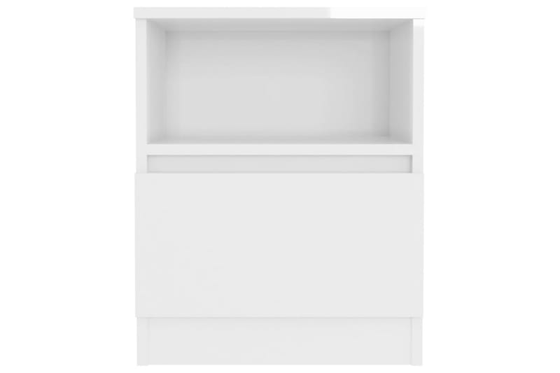 sengeskab 40x40x50 cm spånplade hvid højglans - Hvid - Møbler - Borde - Aflastningsbord - Sengebord