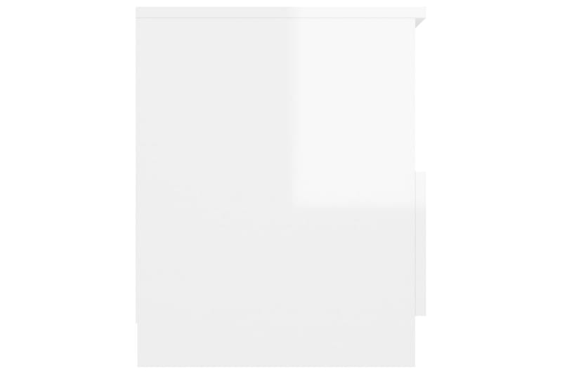 sengeskab 40x40x50 cm spånplade hvid højglans - Hvid - Sengebord