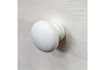 sengeskab 43x34x40 cm massivt fyrretræ - Hvid - Møbler - Borde - Aflastningsbord - Sengebord