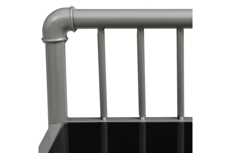 sengeskab 45x34,5x62,5 cm metal og glas grå og sort - Møbler - Borde - Aflastningsbord - Sengebord