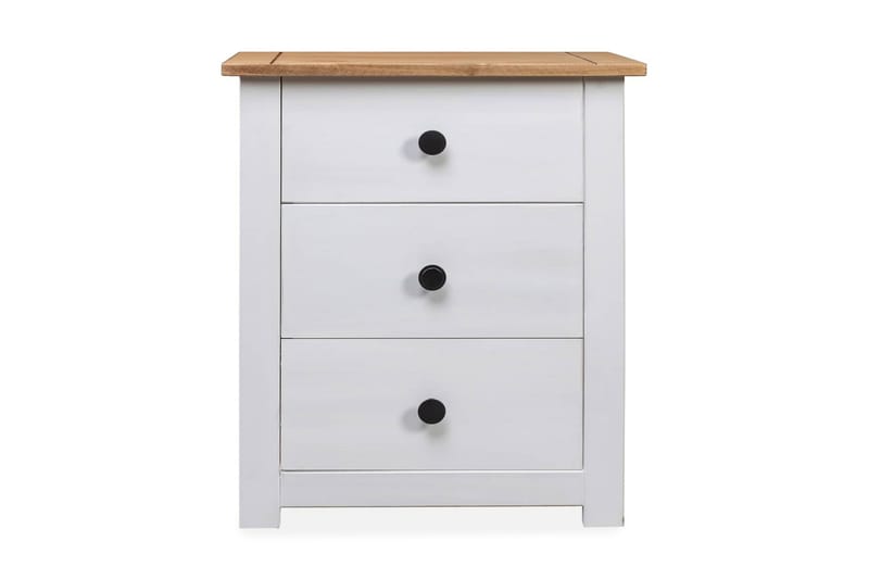 Sengeskab 46 x 40 x 57 cm fyrretræ Panama hvid - Hvid - Møbler - Borde - Aflastningsbord - Sengebord