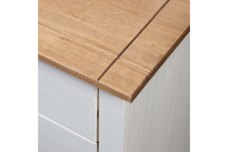 Sengeskab 46 x 40 x 57 cm fyrretræ Panama hvid - Hvid - Møbler - Borde - Aflastningsbord - Sengebord