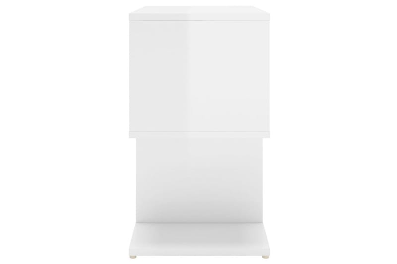 sengeskab 50x30x51,5 cm spånplade hvid højglans - Hvid - Sengebord