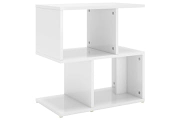 sengeskab 50x30x51,5 cm spånplade hvid højglans - Hvid - Møbler - Borde - Aflastningsbord - Sengebord