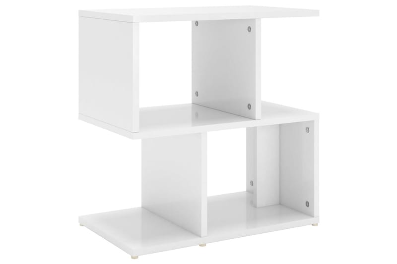 sengeskab 50x30x51,5 cm spånplade hvid højglans - Hvid - Møbler - Borde - Aflastningsbord - Sengebord
