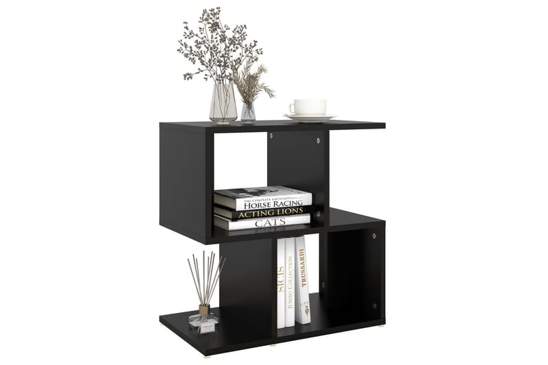 sengeskab 50x30x51,5 cm spånplade sort - Sort - Møbler - Borde - Aflastningsbord - Sengebord