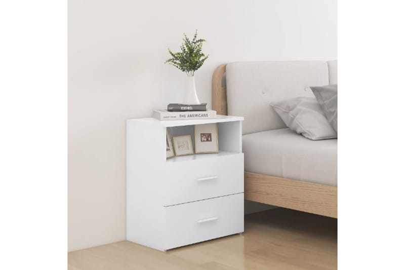 sengeskab 50x32x60 cm hvid - Hvid - Møbler - Borde - Aflastningsbord - Sengebord