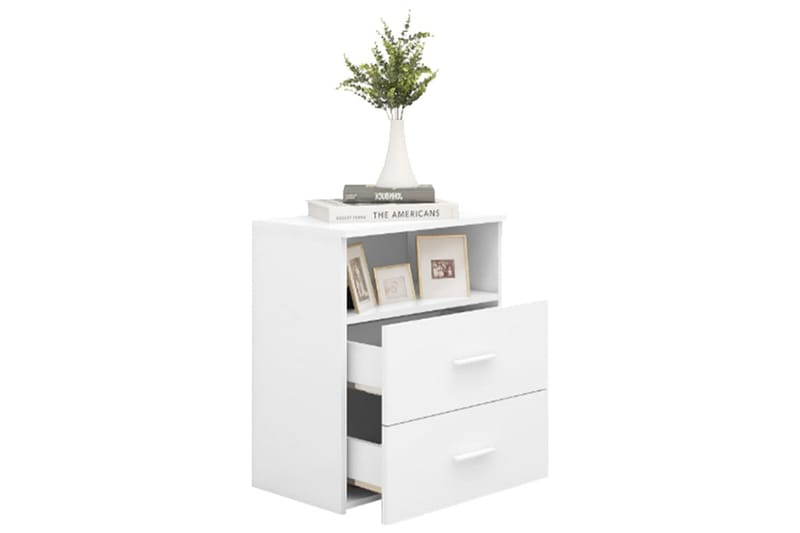 sengeskab 50x32x60 cm hvid - Hvid - Møbler - Borde - Aflastningsbord - Sengebord