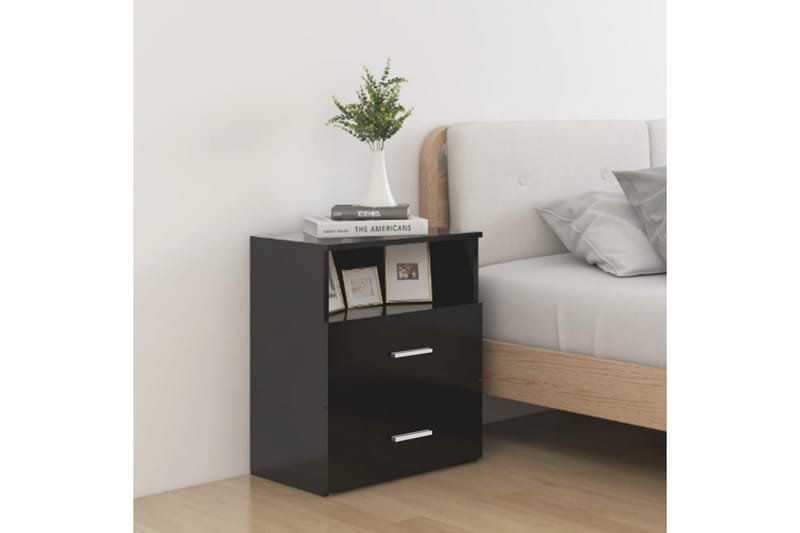 sengeskab 50x32x60 cm sort - Sort - Møbler - Borde - Aflastningsbord - Sengebord