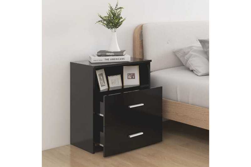 sengeskab 50x32x60 cm sort - Sort - Møbler - Borde - Aflastningsbord - Sengebord