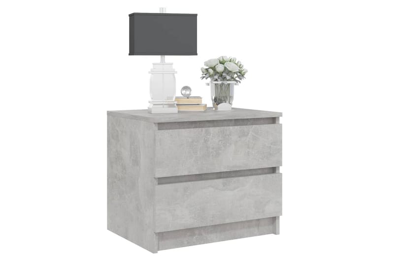 sengeskab 50x39x43,5 cm spånplade betongrå - Grå - Møbler - Borde - Aflastningsbord - Sengebord