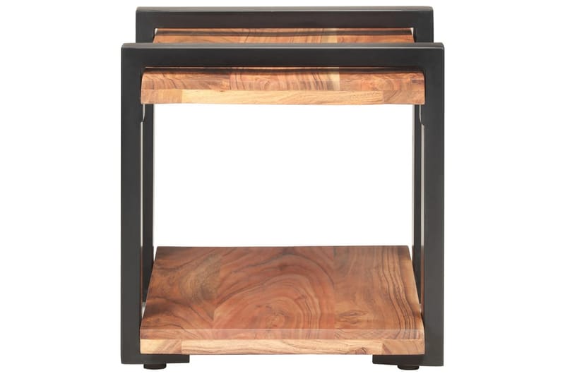 Sengeskab 50x40x40 cm massivt akacietræ - Brun - Møbler - Borde - Aflastningsbord - Sengebord