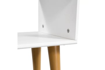 Sengeskab I Massivt Akacietræ 40 X 30 X 45 Cm - Hvid - Møbler - Borde - Aflastningsbord - Sengebord