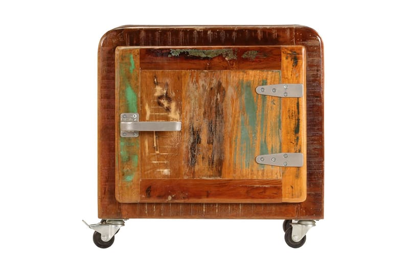 Sengeskab I Massivt Genanvendt Træ 50 X 30 X 50 Cm - Flerfarvet - Møbler - Borde - Aflastningsbord - Sengebord