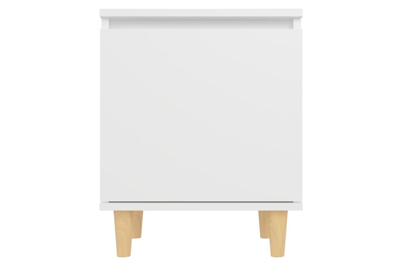 sengeskab m. ben i massivt træ 40x30x50 cm hvid - Hvid - Møbler - Borde - Aflastningsbord - Sengebord