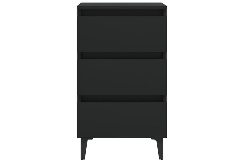 sengeskab m. metalben 40x35x69 cm sort - Sort - Møbler - Borde - Aflastningsbord - Sengebord
