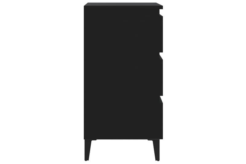 sengeskab m. metalben 40x35x69 cm sort - Sort - Møbler - Borde - Aflastningsbord - Sengebord