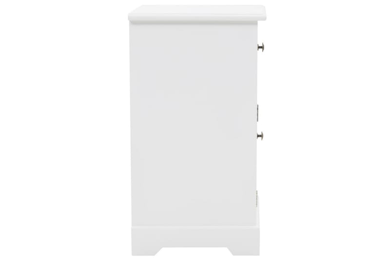 Sengeskab Mdf Og Fyrretræ 35 X 32 X 59 Cm - Hvid - Møbler - Borde - Aflastningsbord - Sengebord