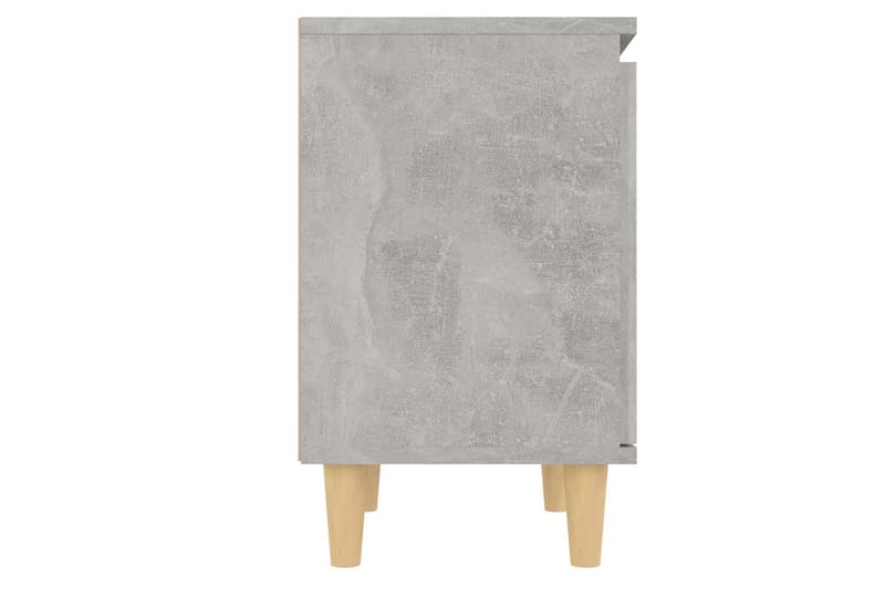 sengeskab med massive træben 40x30x50 cm betongrå - Grå - Møbler - Borde - Aflastningsbord - Sengebord