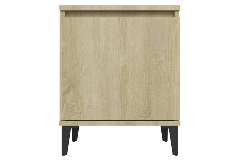 sengeskab med metalben 2 stk. 40x30x50 cm sonoma-eg - Brun - Møbler - Borde - Aflastningsbord - Sengebord