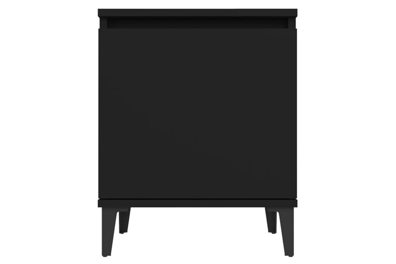 sengeskab med metalben 40x30x50 cm sort - Sort - Møbler - Borde - Aflastningsbord - Sengebord