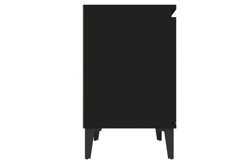 sengeskab med metalben 40x30x50 cm sort - Sort - Møbler - Borde - Aflastningsbord - Sengebord