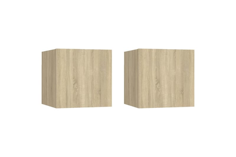 sengeskabe 2 stk. 30,5x30x30 cm sonoma-eg - Brun - Møbler - Borde - Aflastningsbord - Sengebord