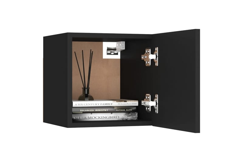 sengeskabe 2 stk. 30,5x30x30 cm spånplade sort - Sort - Møbler - Borde - Aflastningsbord - Sengebord