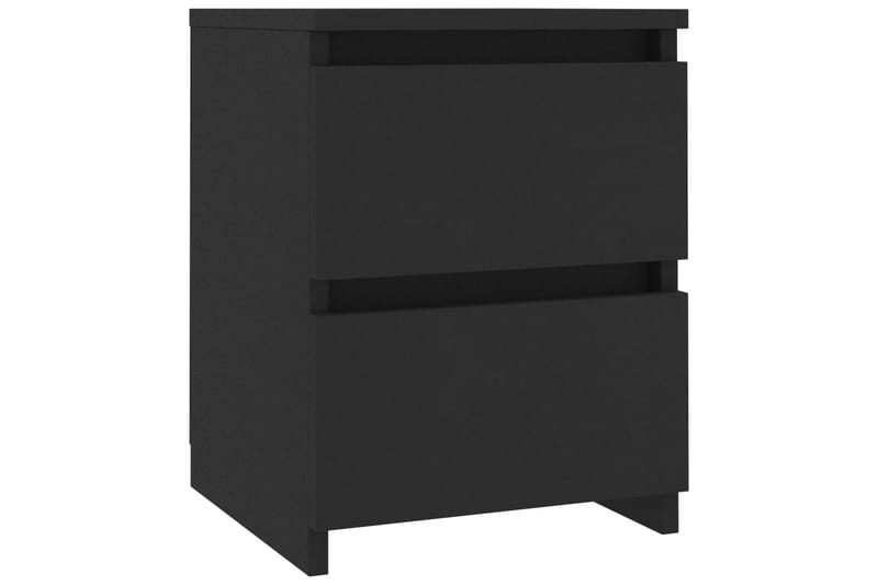 Sengeskabe 2 stk. 30 x 30 x 40 cm spånplade sort - Sort - Møbler - Borde - Aflastningsbord - Sengebord