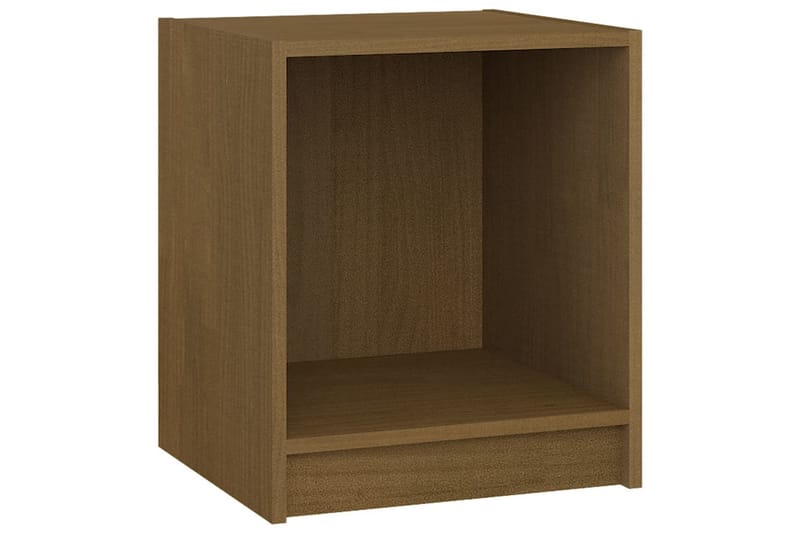 sengeskabe 2 stk. 35,5x33,5x41,5 cm massivt fyrretræ brun - Brun - Møbler - Borde - Aflastningsbord - Sengebord