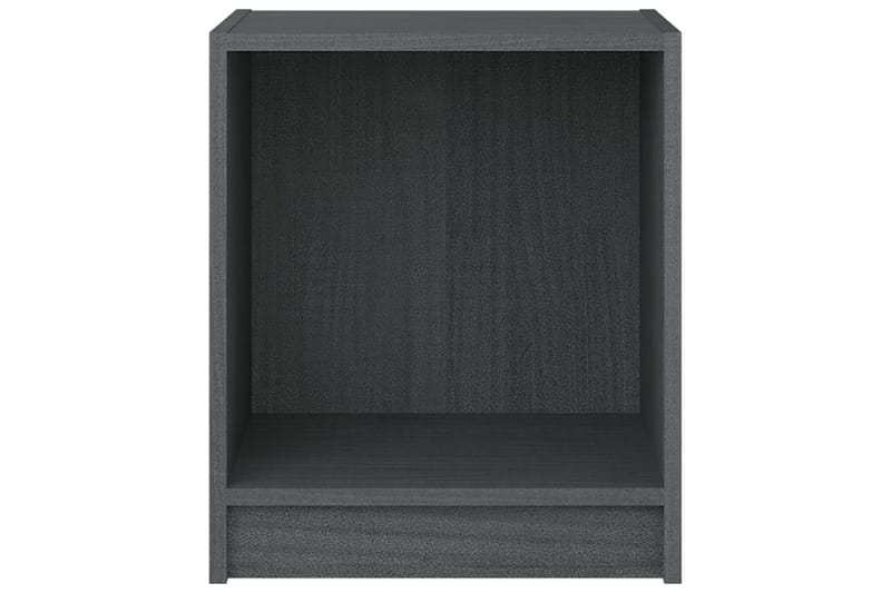 sengeskabe 2 stk. 35,5x33,5x41,5 cm massivt fyrretræ grå - Grå - Møbler - Borde - Aflastningsbord - Sengebord