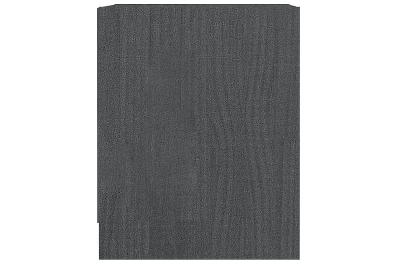 sengeskabe 2 stk. 35,5x33,5x41,5 cm massivt fyrretræ grå - Grå - Sengebord