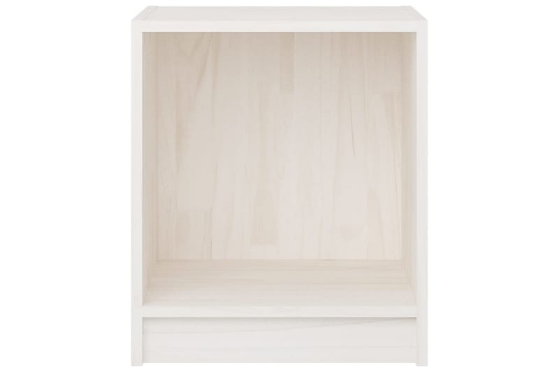 sengeskabe 2 stk. 35,5x33,5x41,5 cm massivt fyrretræ hvid - Hvid - Møbler - Borde - Aflastningsbord - Sengebord