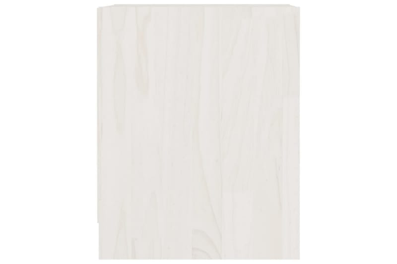 sengeskabe 2 stk. 35,5x33,5x41,5 cm massivt fyrretræ hvid - Hvid - Møbler - Borde - Aflastningsbord - Sengebord