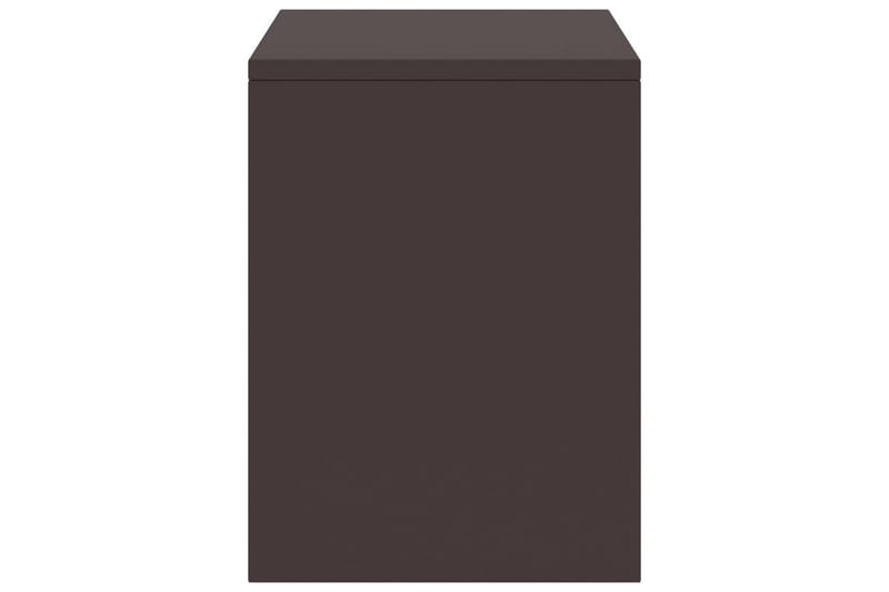 sengeskabe 2 stk. 35x30x40 cm massivt fyrretræ mørkebrun - Brun - Sengebord