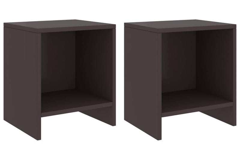 sengeskabe 2 stk. 35x30x40 cm massivt fyrretræ mørkebrun - Brun - Møbler - Borde - Aflastningsbord - Sengebord