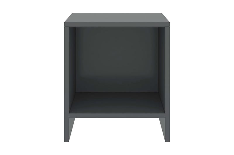 sengeskabe 2 stk. 35x30x40 cm massivt fyrretræ mørkegrå - Grå - Møbler - Borde - Aflastningsbord - Sengebord