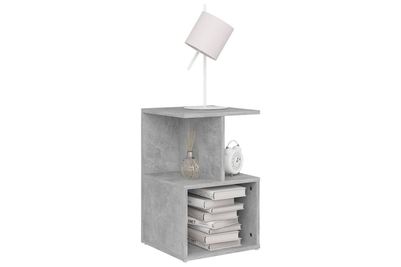 sengeskabe 2 stk. 35x35x55 cm spånplade betongrå - Grå - Møbler - Borde - Aflastningsbord - Sengebord